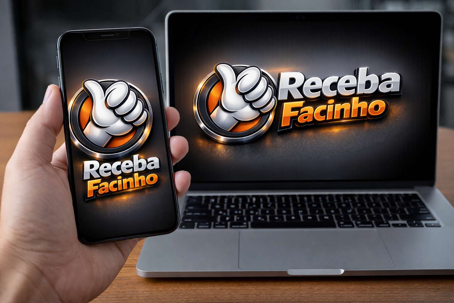 Mockup do sistema Receba Facinho